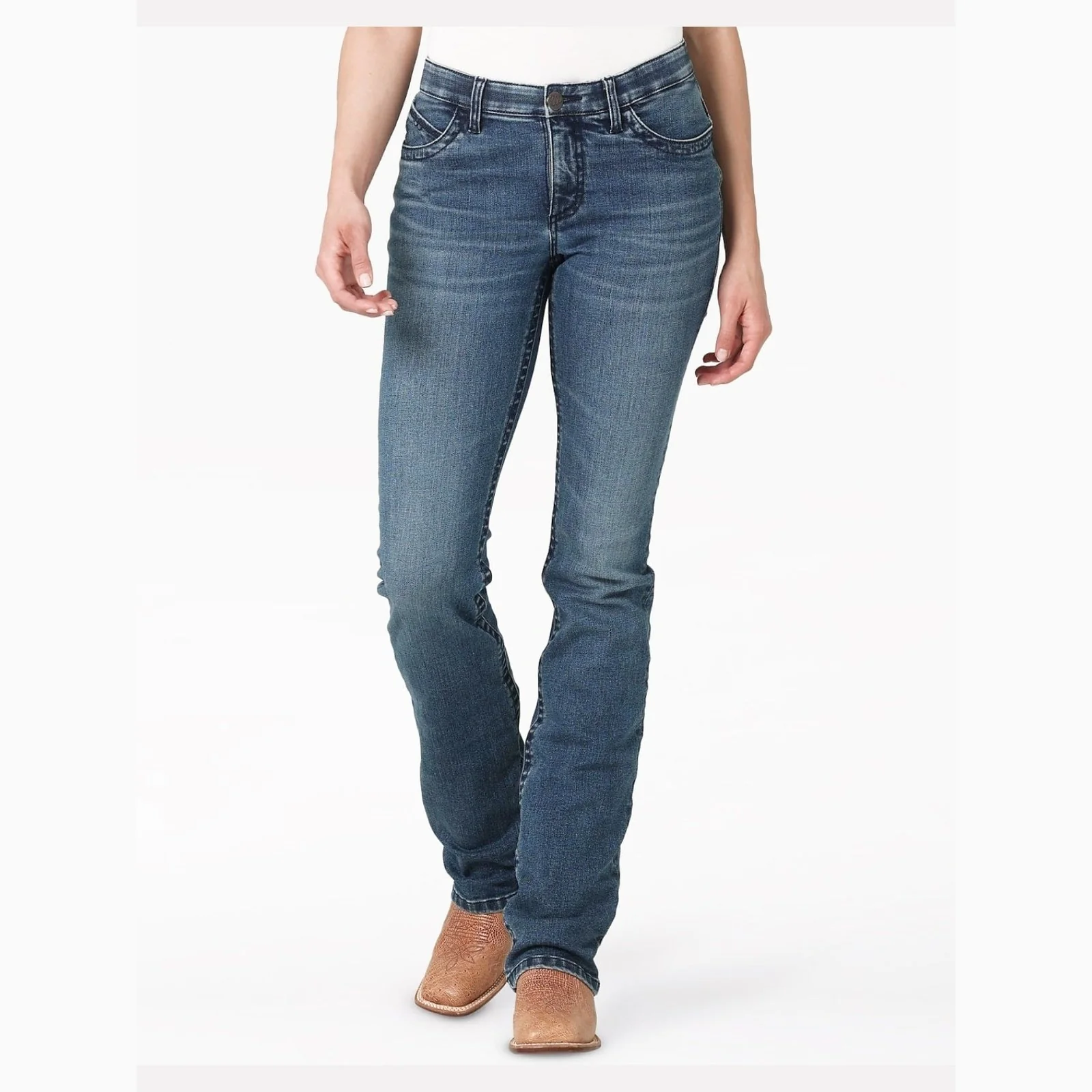 Wrangler Women’s Jeans Willow Ultimate Riding Mid-Rise Bootcut Scarlett