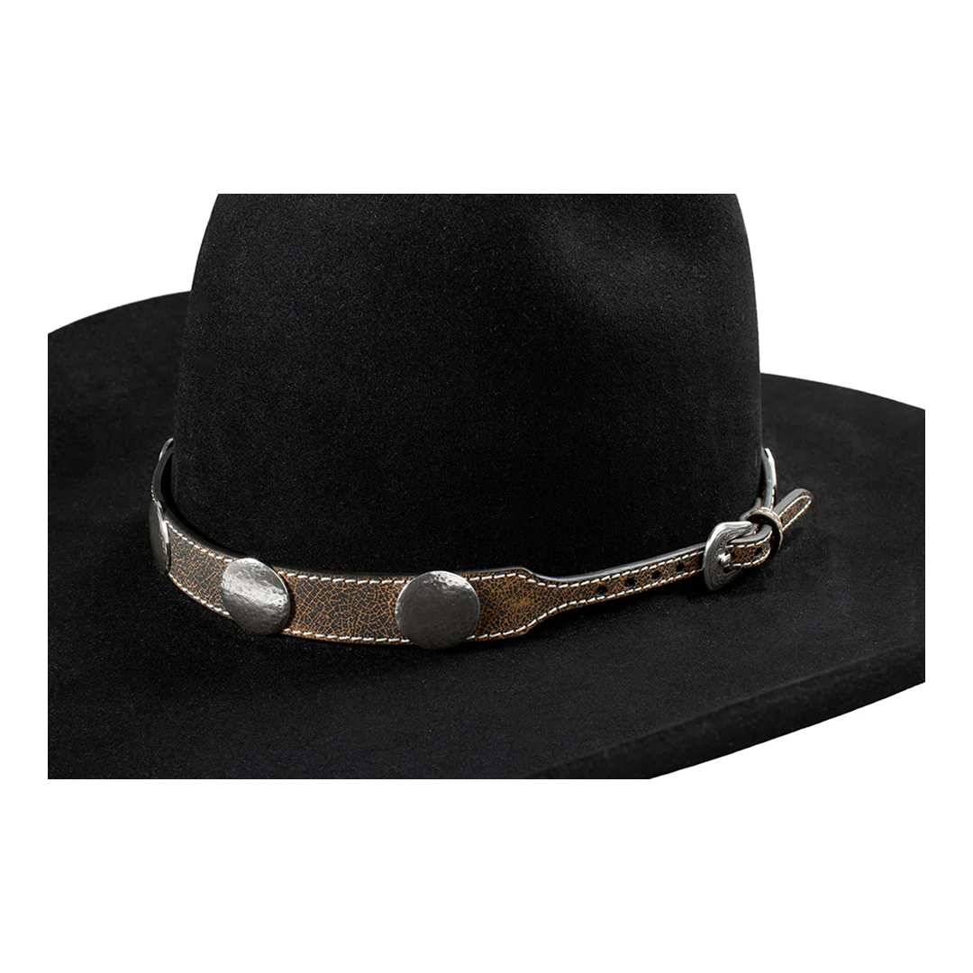 3D 3/4"-1/2" Hammered Concho Hatband