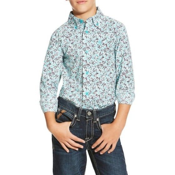 Ariat Boy's Button Up Long Sleeve Shirt - Image 2