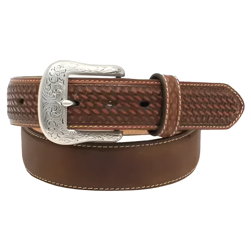 Ariat Men’s Belt 1.5" Basket Weave Side Studs
