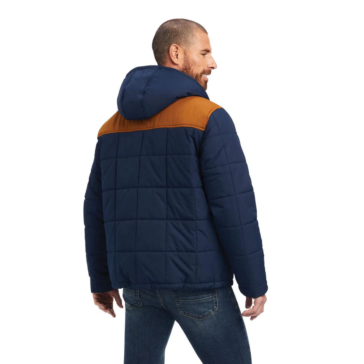Ariat Men’s Crius Hooded Insulated Navy Jacket -Clearance - Image 2