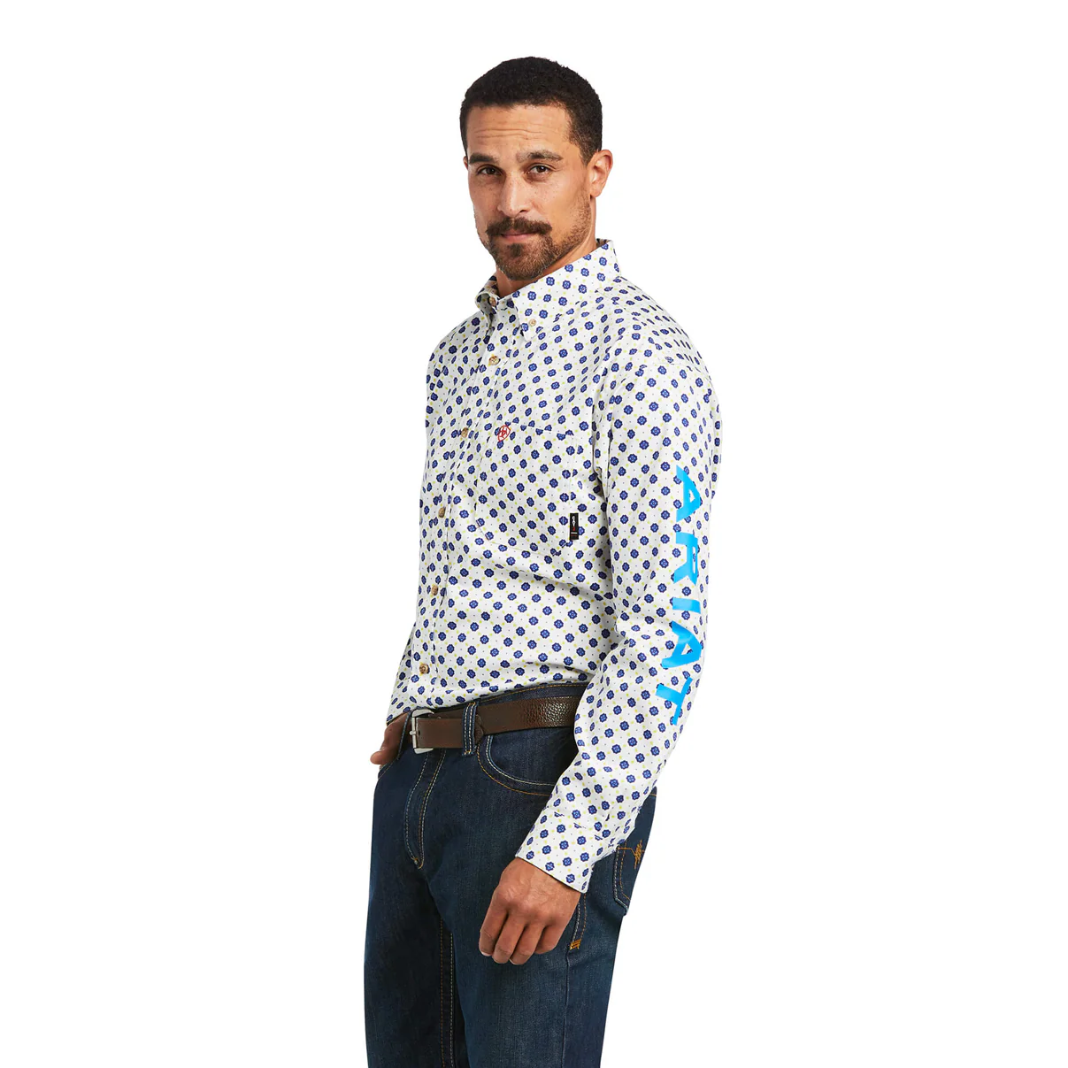 Ariat Work Men’s Shirt Flame Resistant Claiborne Logo Long Sleeve- Clearance