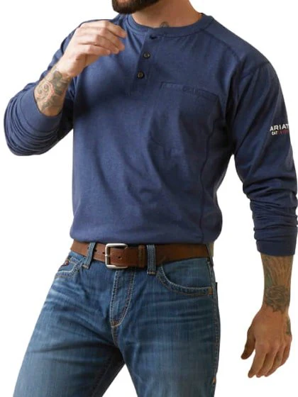 Ariat Men’s Work Shirt Flame Resistant Lightweight Henley - Image 12