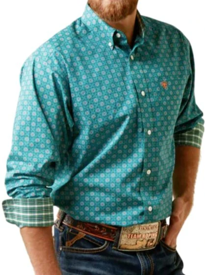 Ariat Men’s Shirt Casual Classic Fit Button Down Wrinkle Free -Clearance