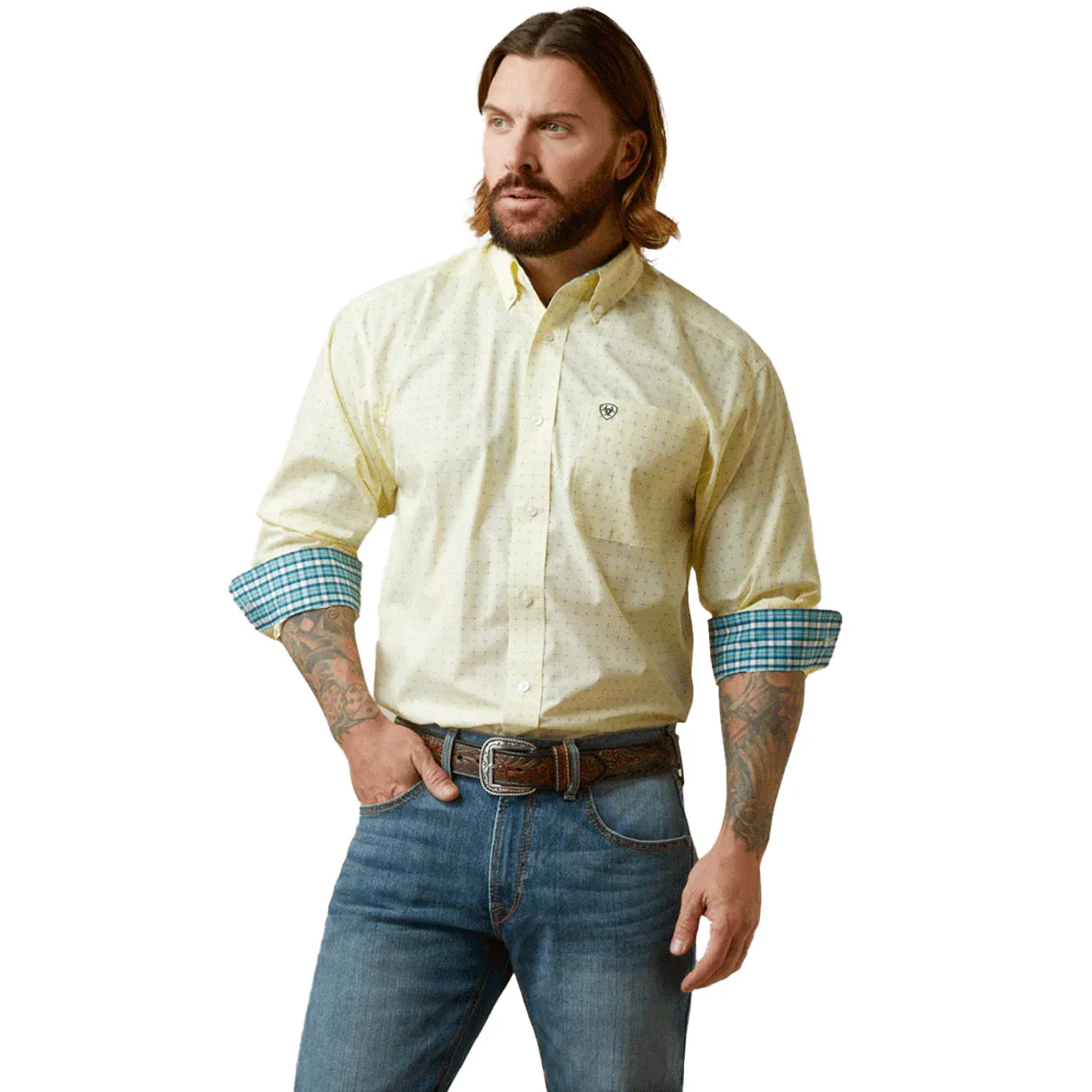 Ariat Men’s Wrinkle Free Coleman Classic Long Sleeve Shirt - Image 4