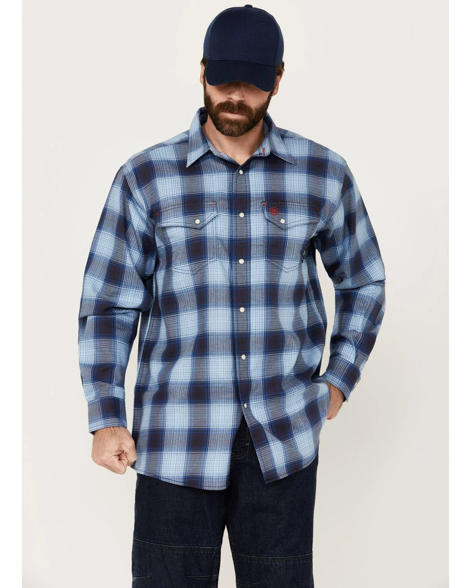 Ariat Men's Flame Resistant Bighorn Plaid Long Sleeve Shirt - Image 13