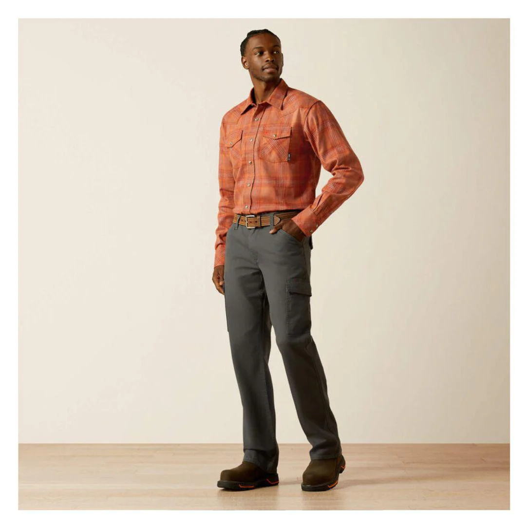 Ariat Men's Flame Resistant Wayne Retro Fit Snap Work Shirt - Image 3