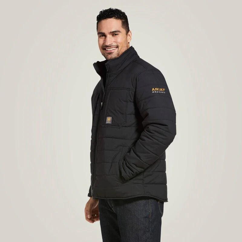 Ariat Mens' Jacket Rebar Valiant Stretch Canvas Water Resistant Insulated Jacket - Image 15