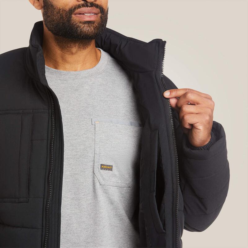 Ariat Mens' Jacket Rebar Valiant Stretch Canvas Water Resistant Insulated Jacket - Image 5