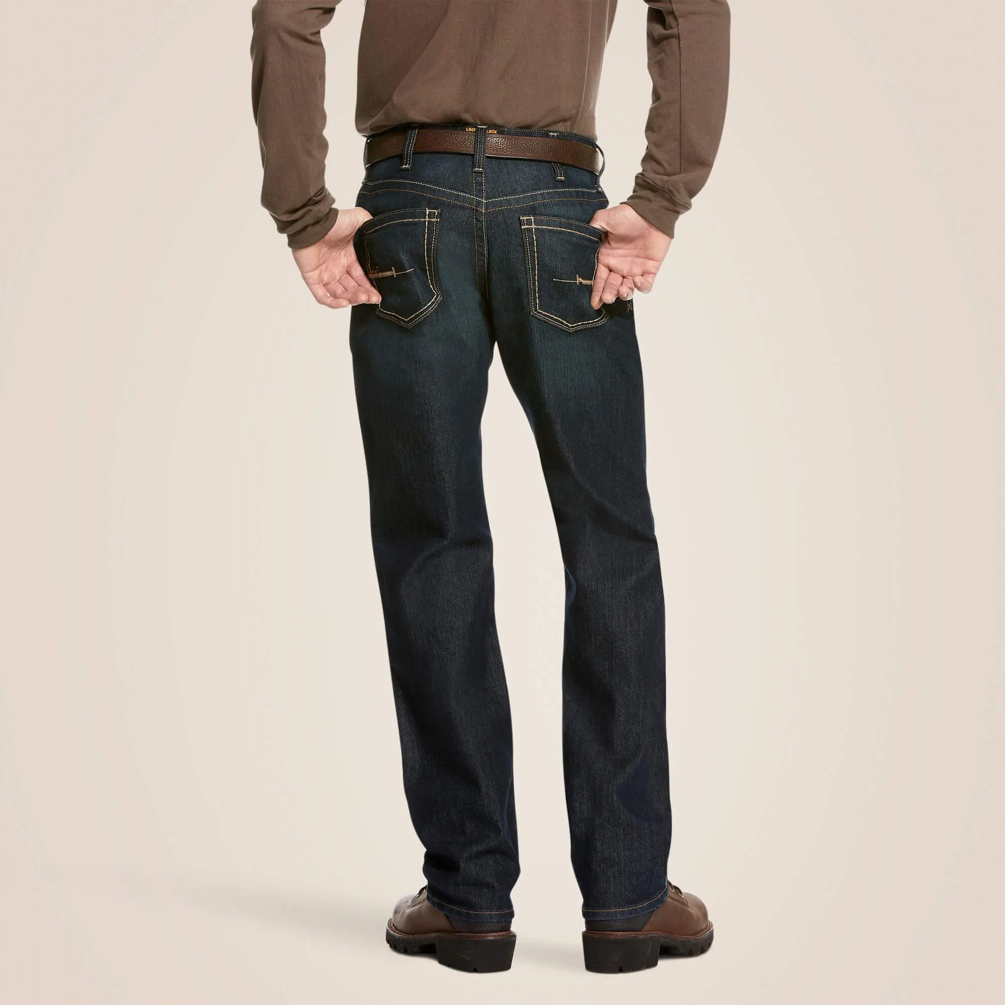 Ariat Men's Rebar M4 Relaxed DuraStretch Edge Stackable Straight Leg Jean - Image 2