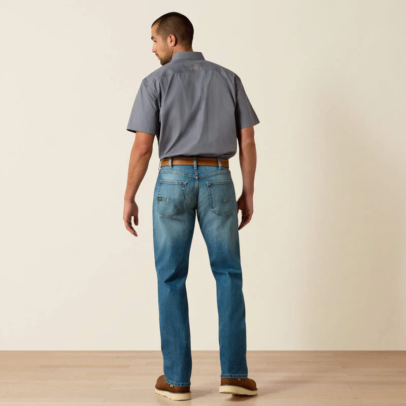Ariat Men's Rebar M5 Straight DuraStretch Basic Stackable Straight Leg Jean - Image 2
