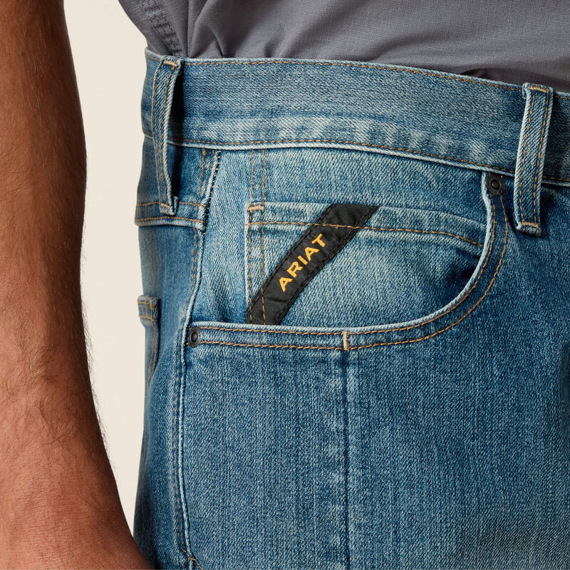 Ariat Men's Rebar M5 Straight DuraStretch Basic Stackable Straight Leg Jean - Image 4