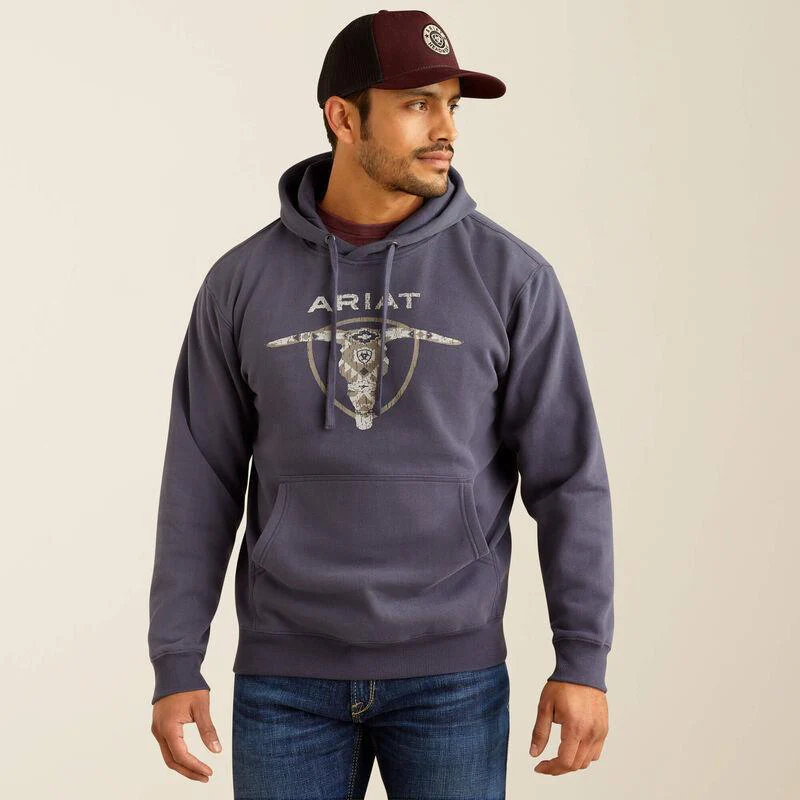 Ariat Men's Southwestern Longhorn Hoodie - CLEARANCE