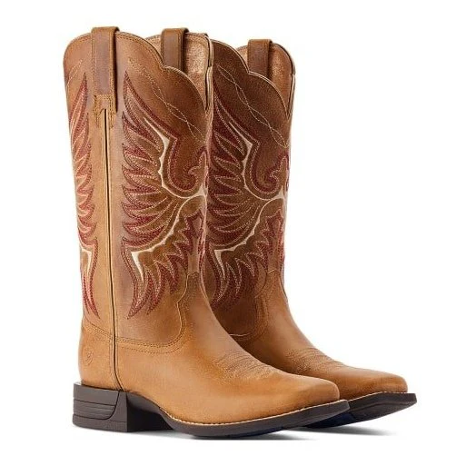 Ariat Women’s Cowgirl Boots 12" Rockdale Horseman Heel Wide Square Toe - Image 2