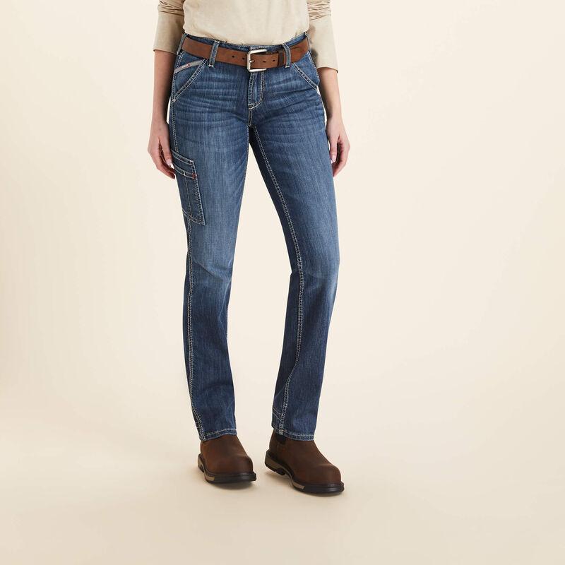 Ariat Women's Flame Resistant Rise DuraLight Stretch Cell Phone Straight Jean