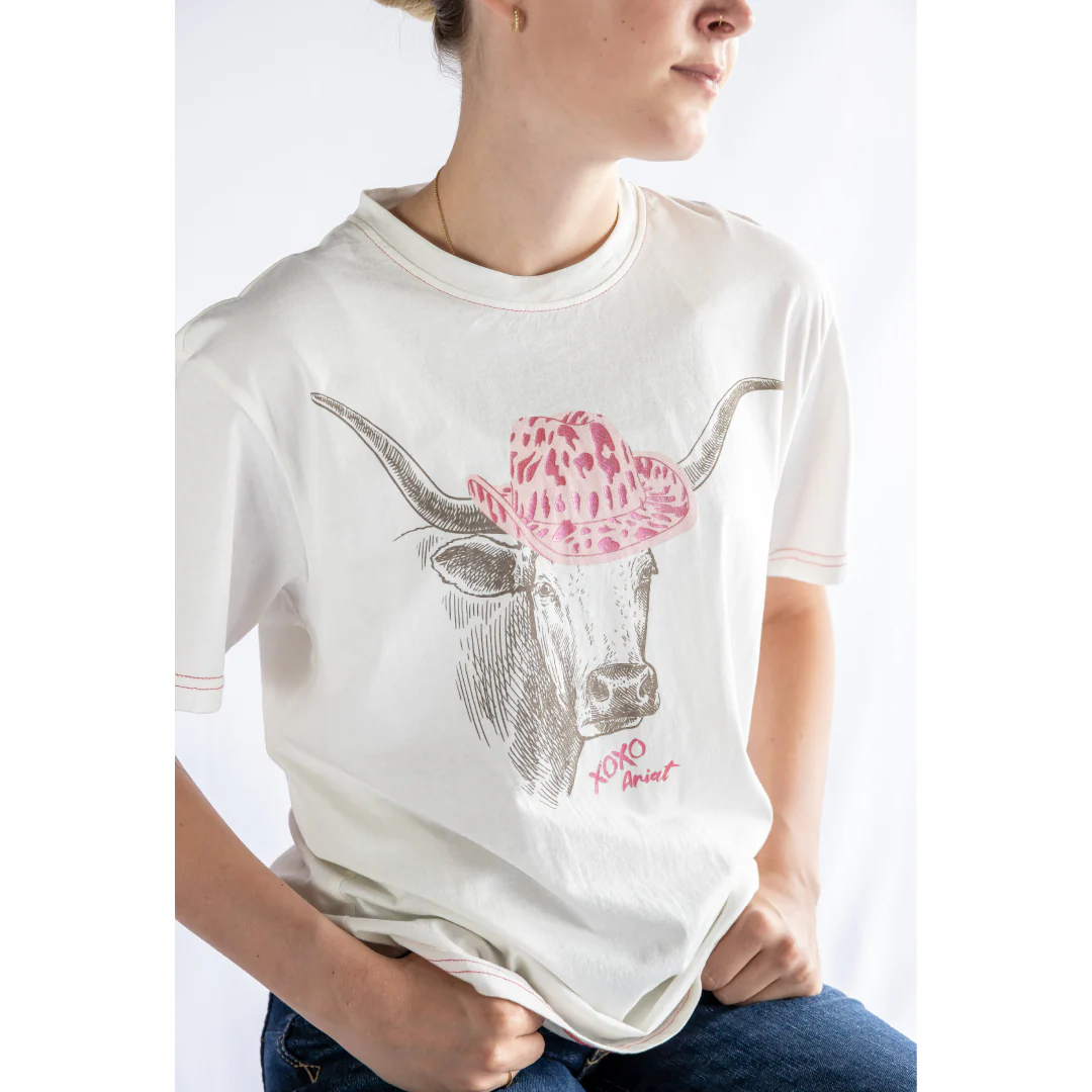 Ariat Women's Glamoorous T-shirt Cloud Dancer - Image 4