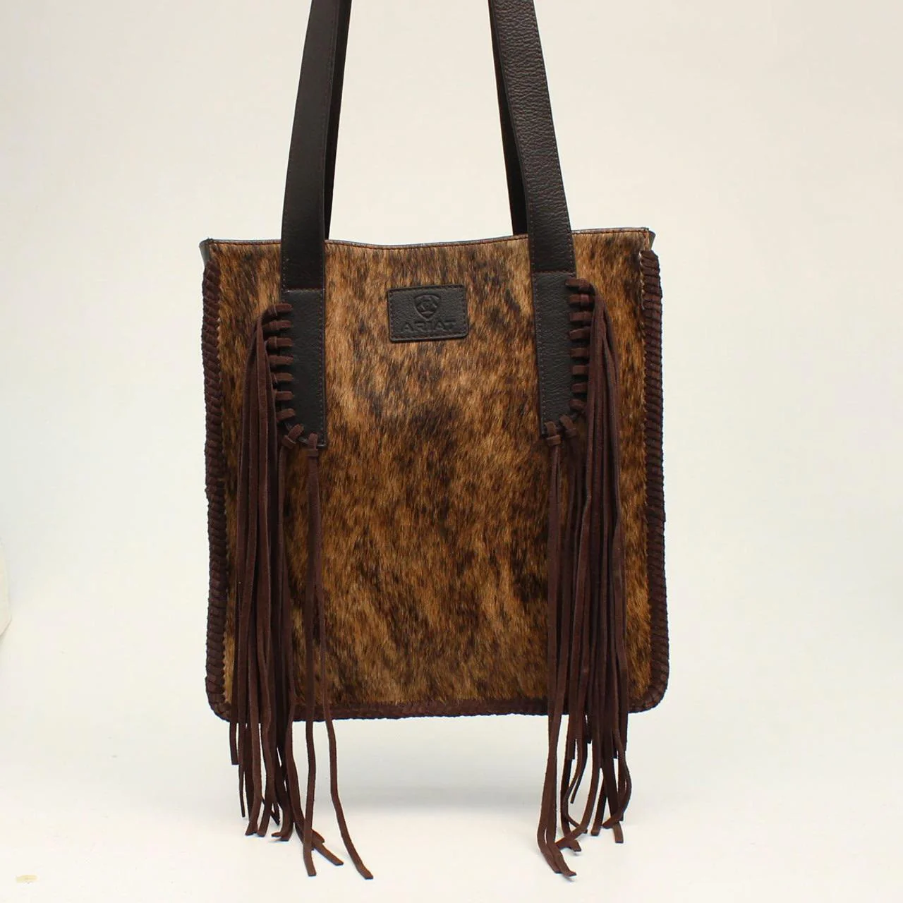 Ariat Women's Scarlett Tote Fringe Calf Hair Purse