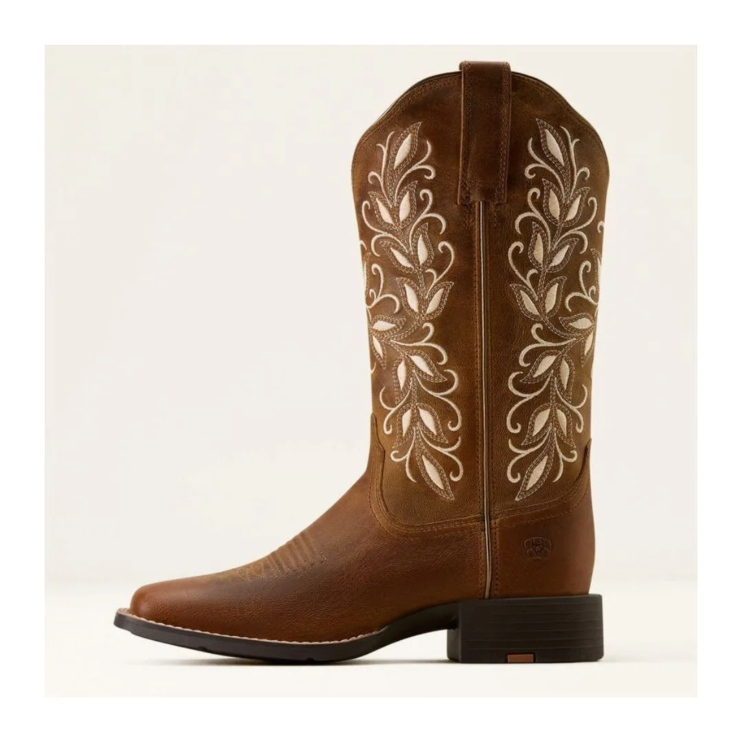 Ariat Women's Round Up Holly Wide Square Toe Boot - Image 4