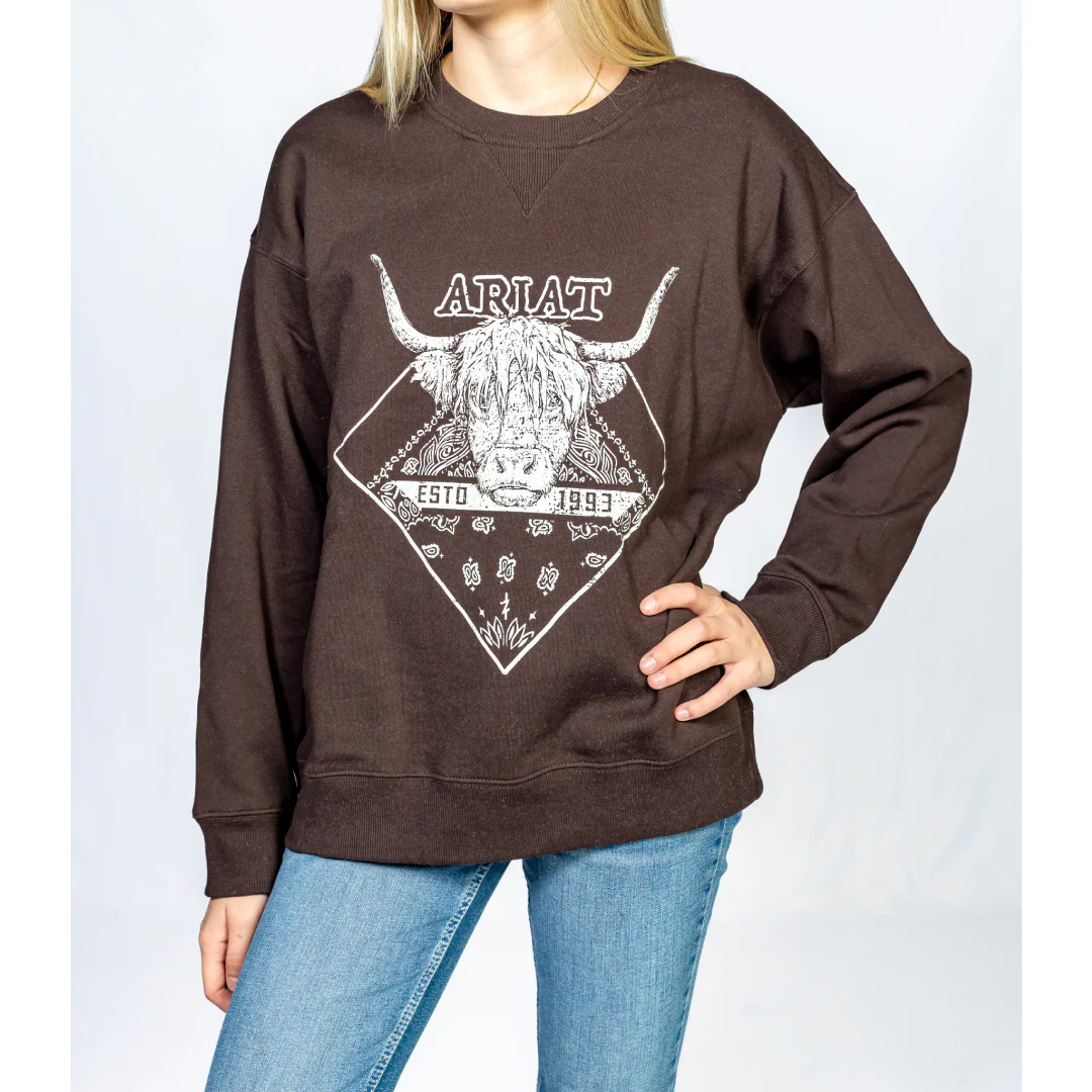 Ariat Women's Taurus Oversized Crew Sweatshirt - Image 4