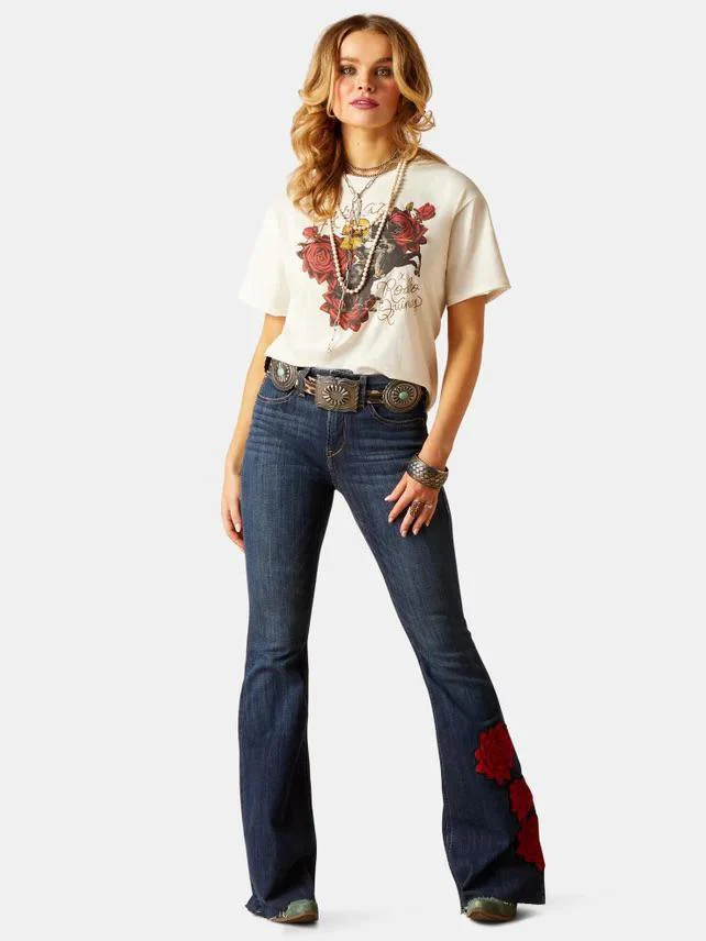 Ariat Women's X Rodeo Quincy Happy Trails Graphic Tee - Image 3