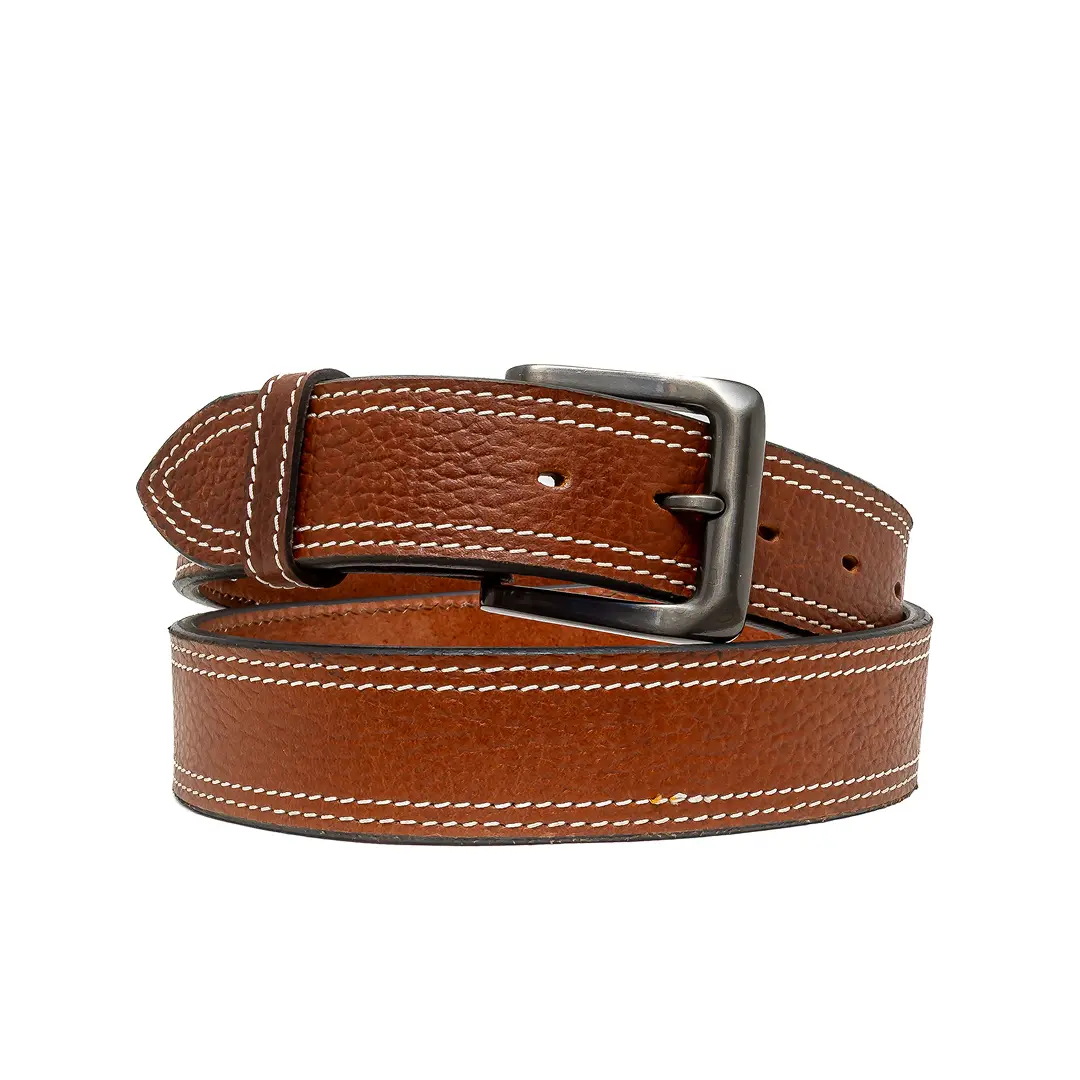 ASF Leathers Men's Pebbled Solid Colour Belt - Image 13