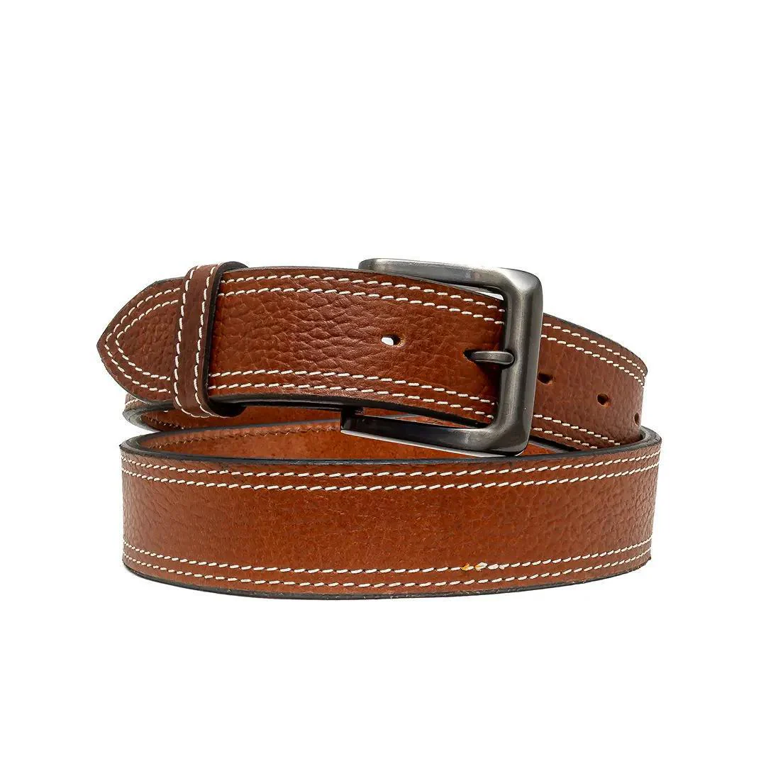 ASF Leathers Men's Pebbled Solid Colour Belt - Image 3