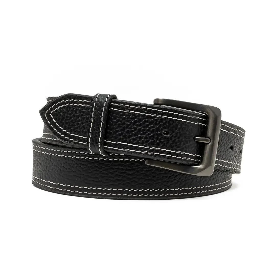 ASF Leathers Men's Pebbled Solid Colour Belt - Image 5