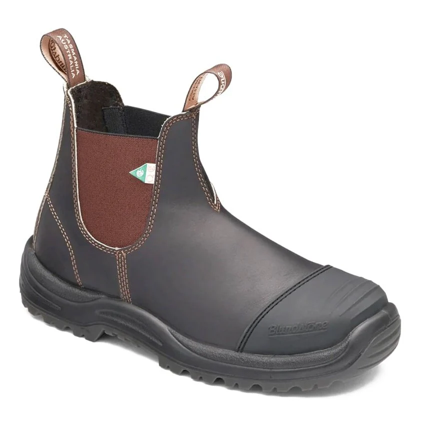 Blundstone Unisex Work Boot CSA Steel Toe Stout Brown 167