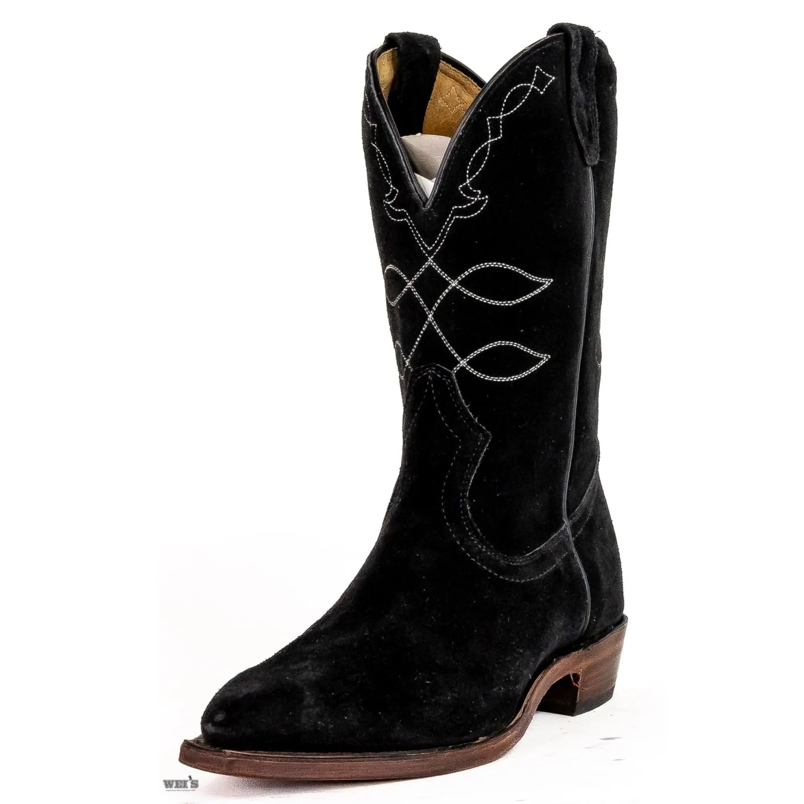 Boulet Women's Western Boots 12" Suede J Toe Semi Walking Heel - Clearance - Image 3