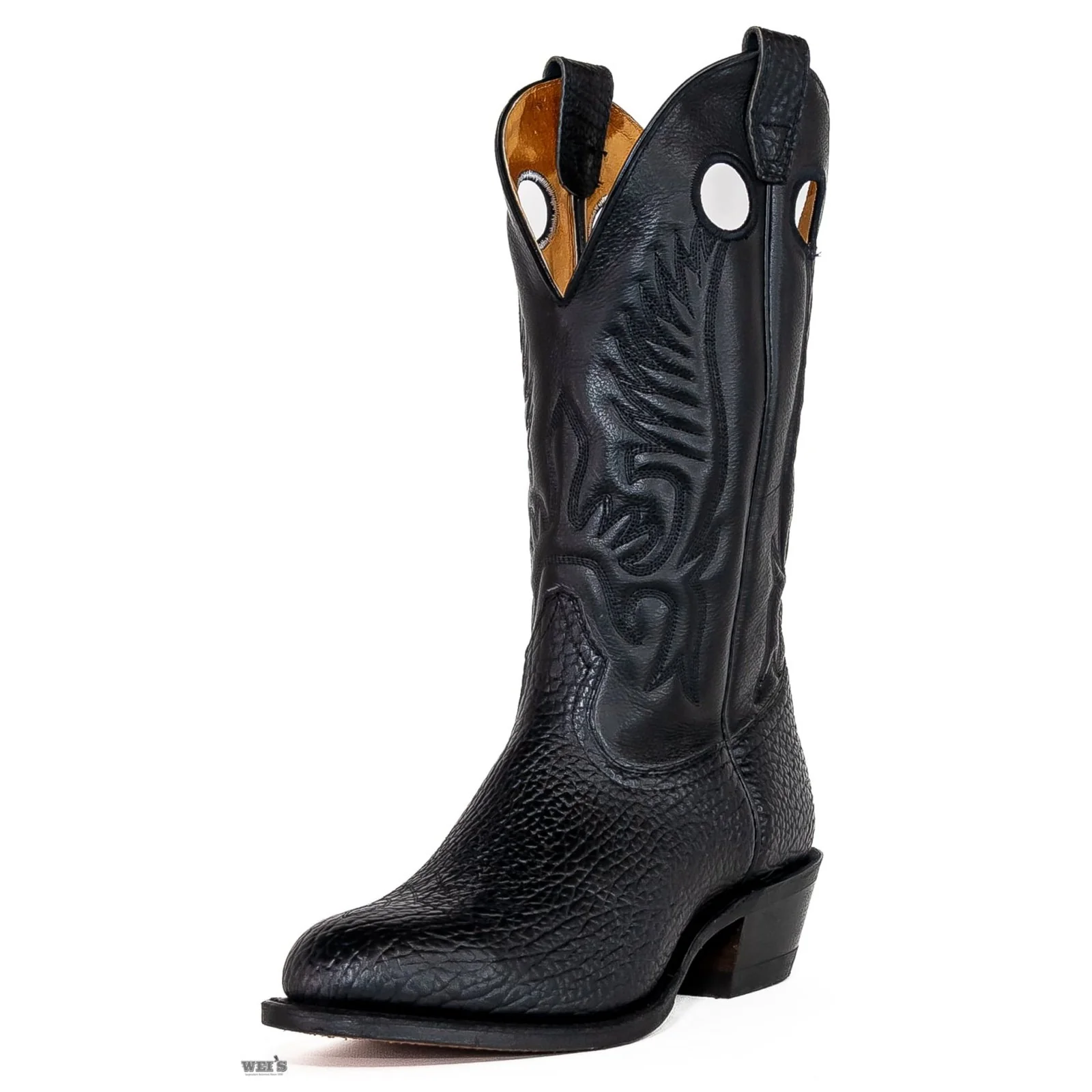 Boulet Men's Cowboy Boots 15" Bullhide / Cowhide Cowboy Heel U Toe - Image 4