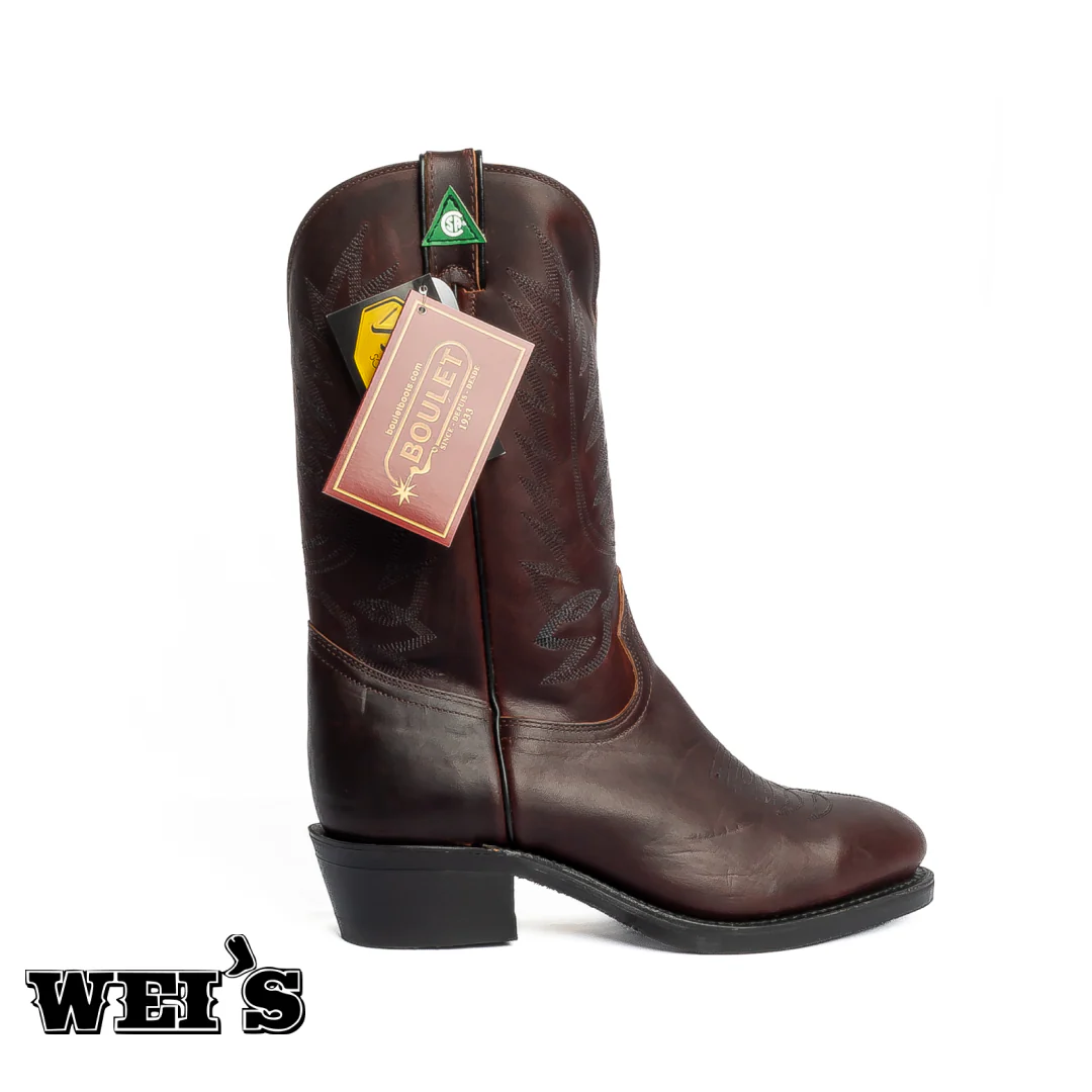 Boulet Men's Cowboy Work Boots 14" CSA Steel Toe Cowboy Heel Vibram Sole - Image 4