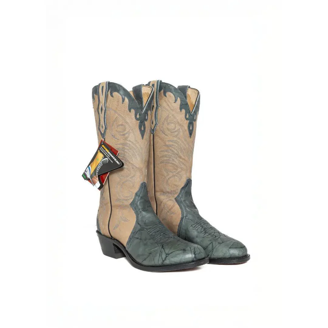 Boulet Men's Tri-Color Cowhide Cowboy Boots
