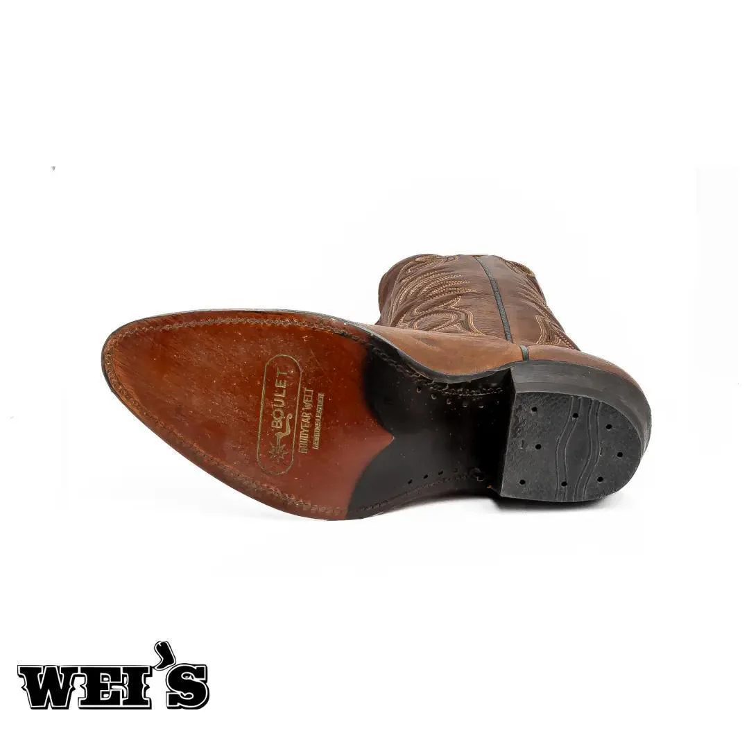 Boulet Men's Cowboy Boots 14" Cowhide R Toe Cowboy Heel - Clearance - Image 3