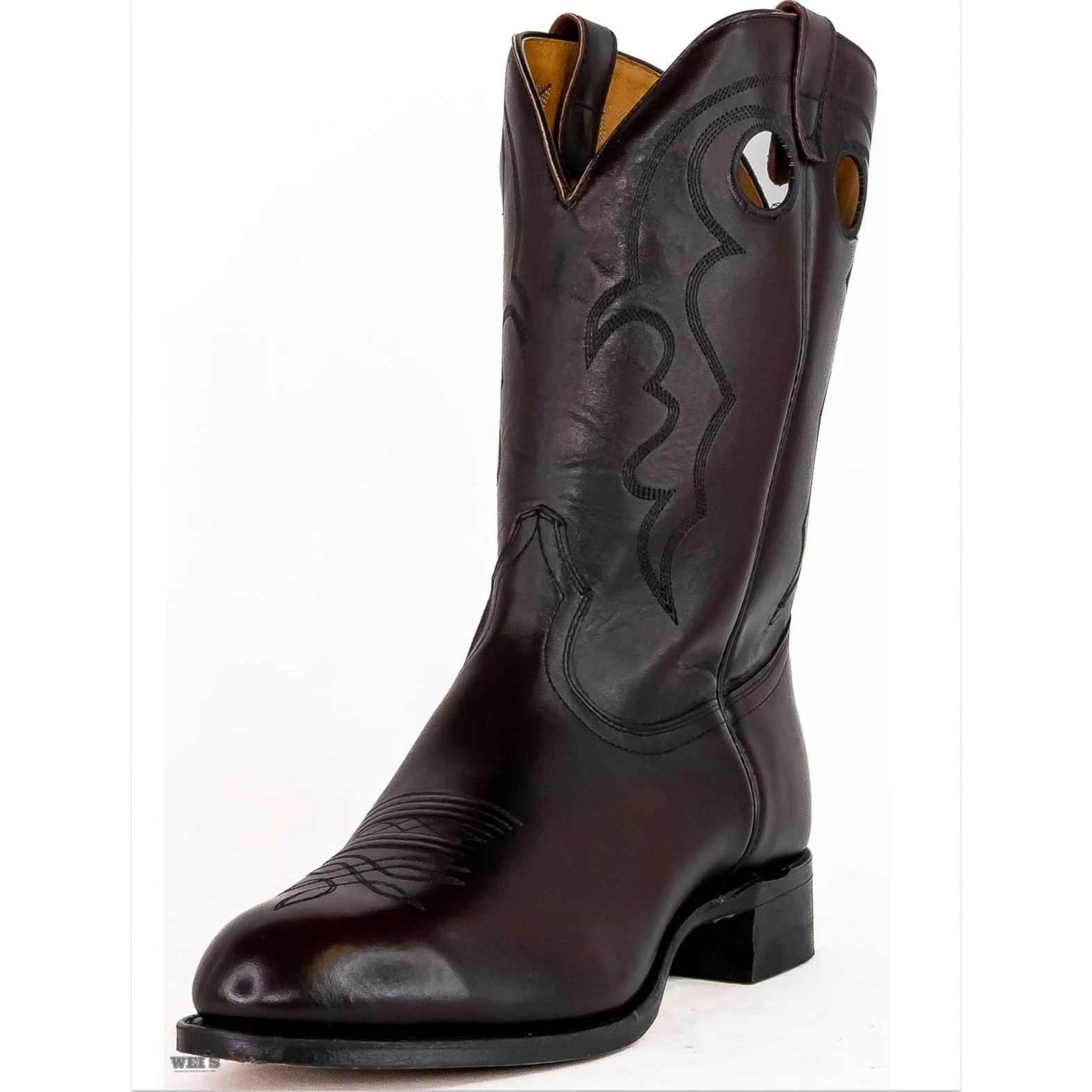 Boulet Men's Cowboy Boots 13" Cody Snyder Cowhide Roper Heel U Toe - Image 5