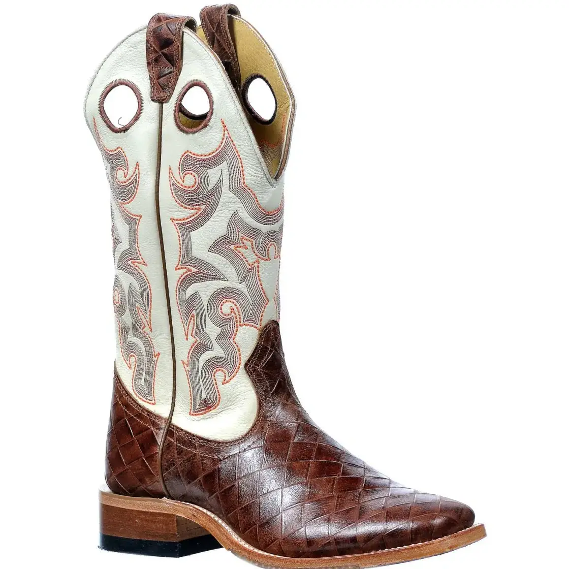 Boulet Women’s Cowgirl Boots 13" Stockman Heel Wide Square Toe