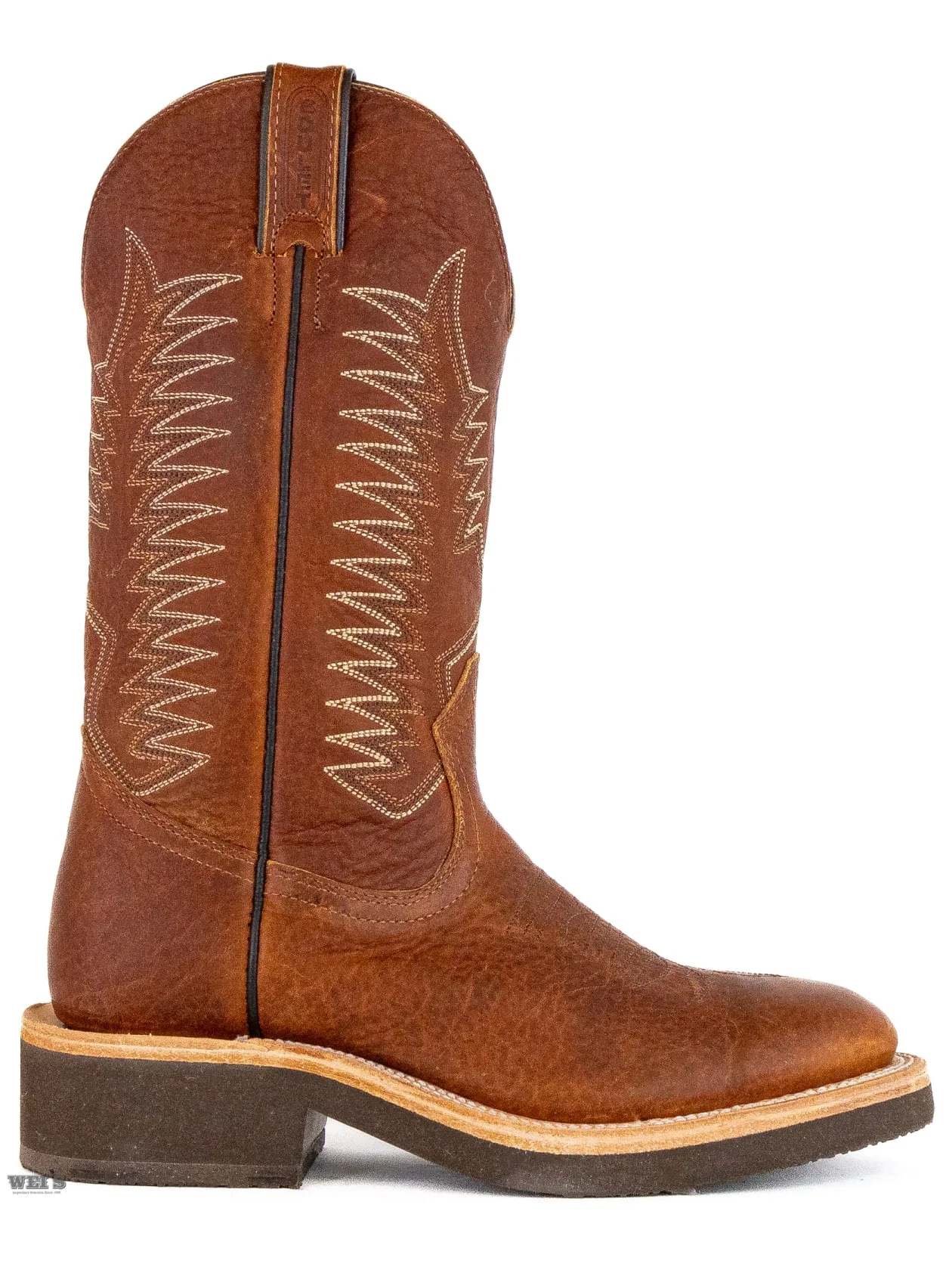 Boulet Women's Cowgirl Boots 11" Bison Roper Heel Wide U Toe Crepe Sole - Clearance - Image 4