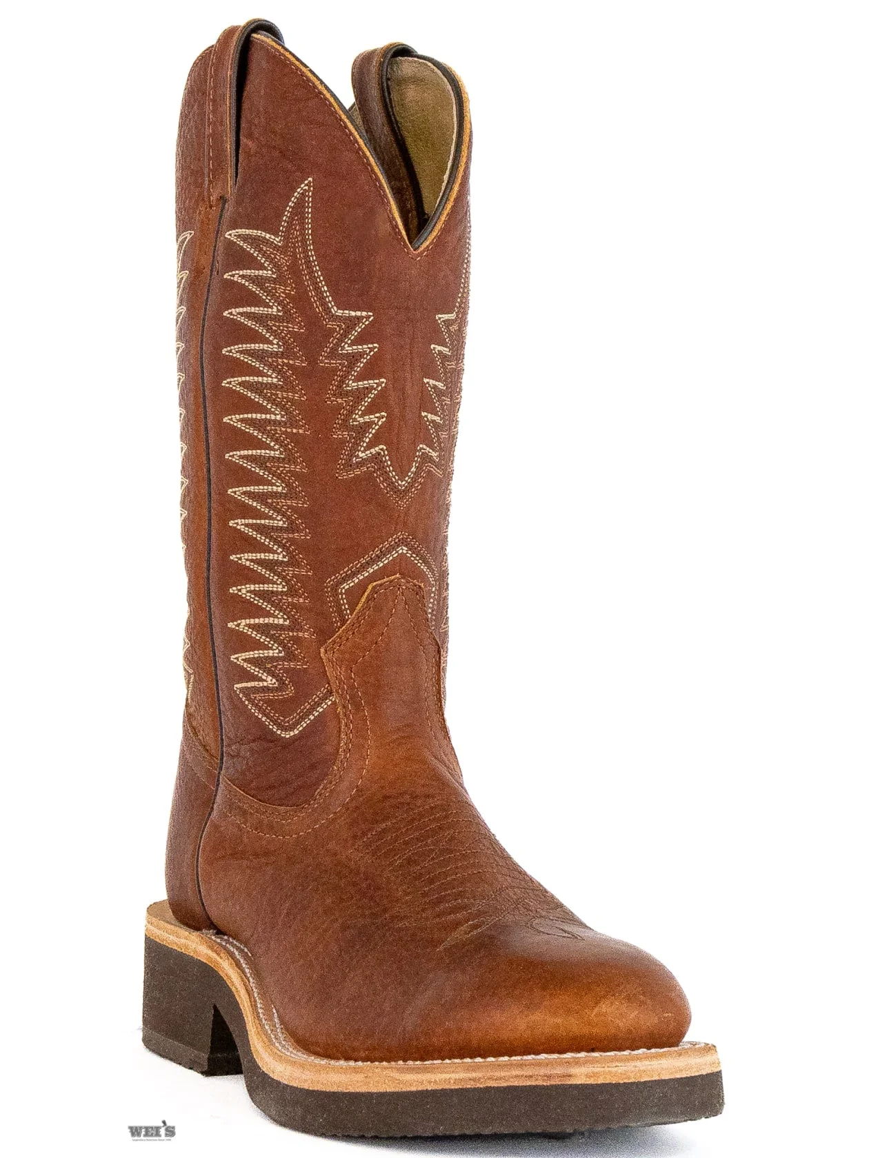 Boulet Women's Cowgirl Boots 11" Bison Roper Heel Wide U Toe Crepe Sole - Clearance - Image 5