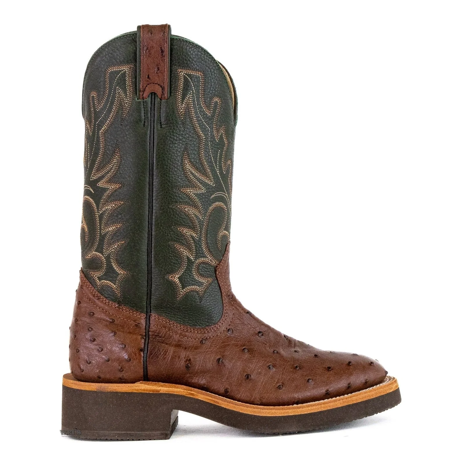 Boulet Women's Cowgirl Boots 11" Exotic Ostrich U Toe Roper Heel Crepe Sole 2307 - Image 4