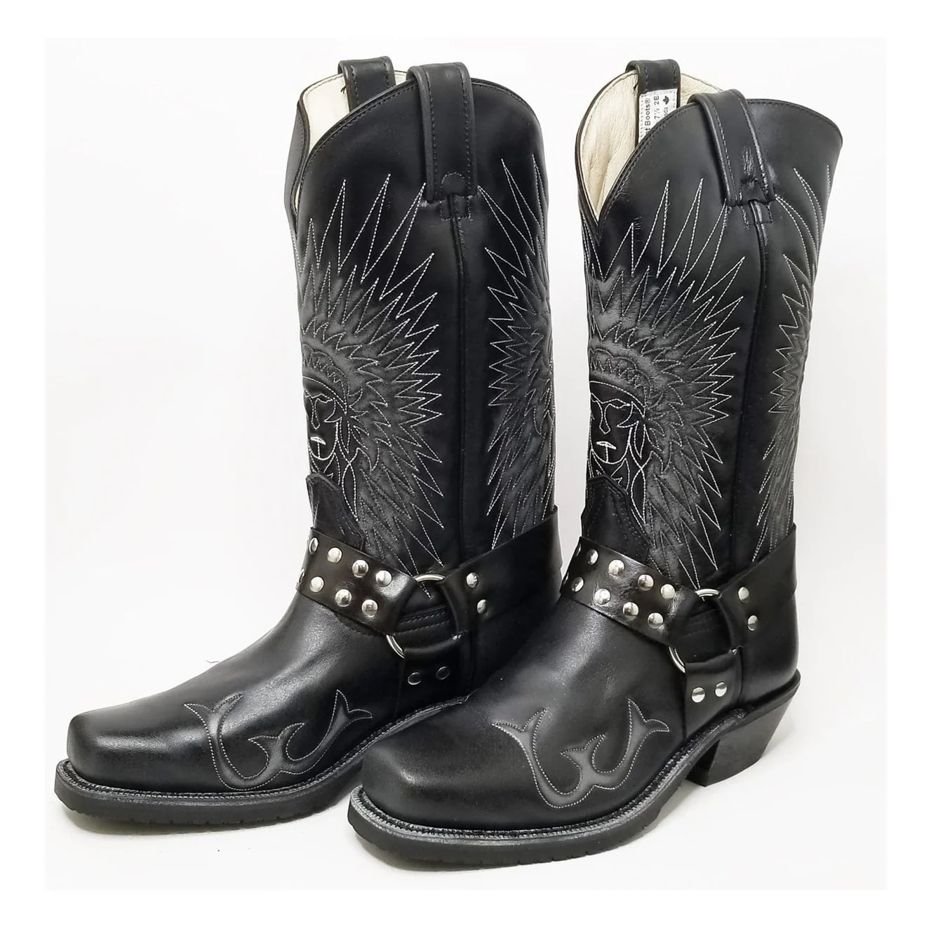 Canada West Boots Men's Western Biker Black - Clearance - Image 3