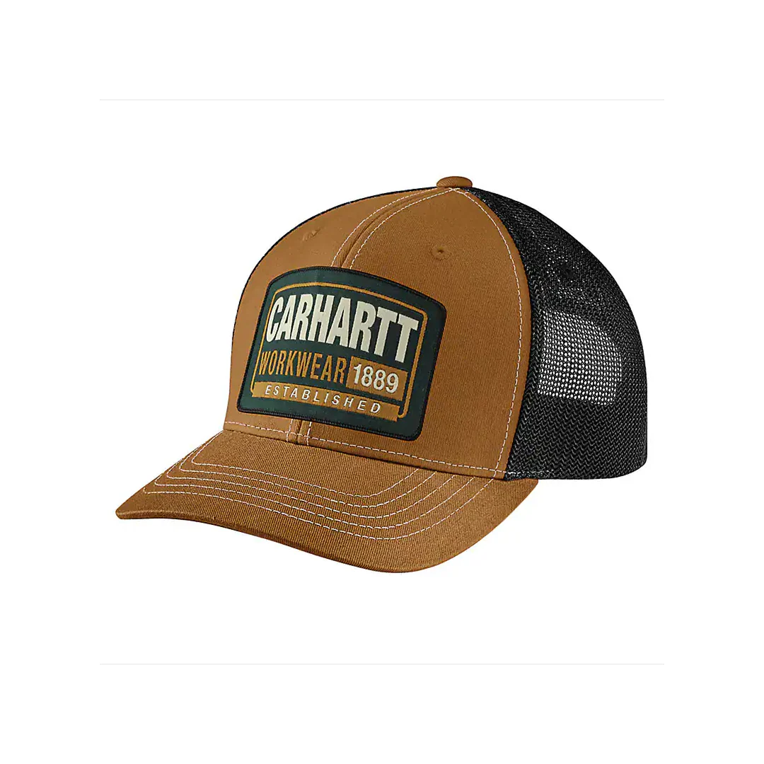 Carhartt Canvas Mesh-Back Workwear Patch Cap