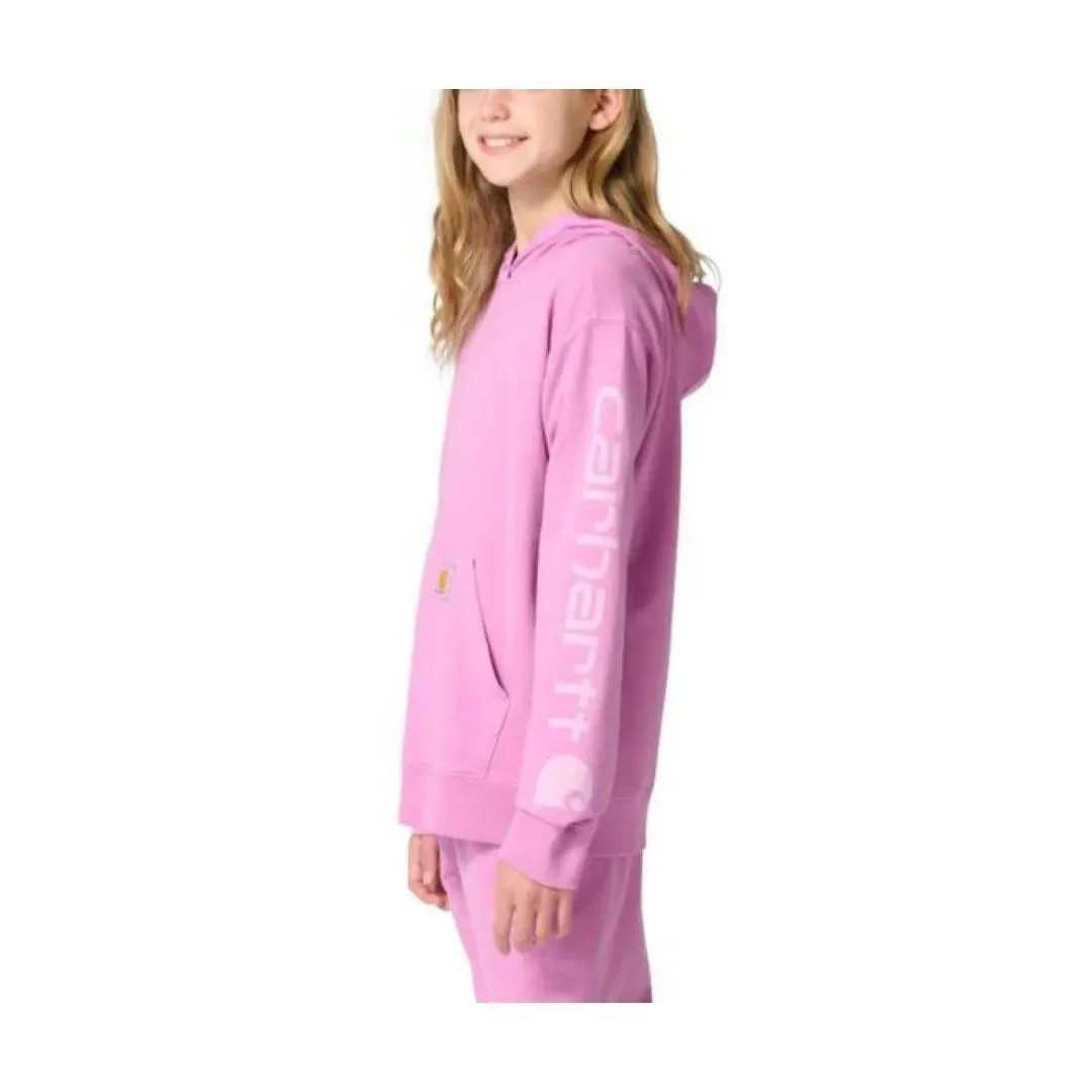 Carhartt Child/Girl's Re-Engineered Long-Sleeve Garment Dyed French Terry Sweatshirt - Image 3