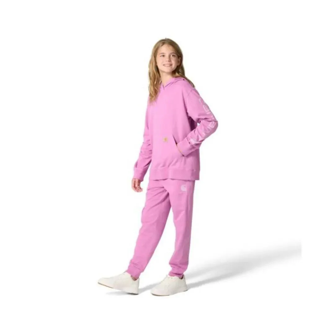 Carhartt Child/Girl's Re-Engineered Long-Sleeve Garment Dyed French Terry Sweatshirt - Image 4