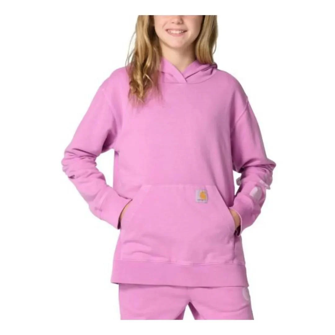 Carhartt Child/Girl's Re-Engineered Long-Sleeve Garment Dyed French Terry Sweatshirt - Image 6