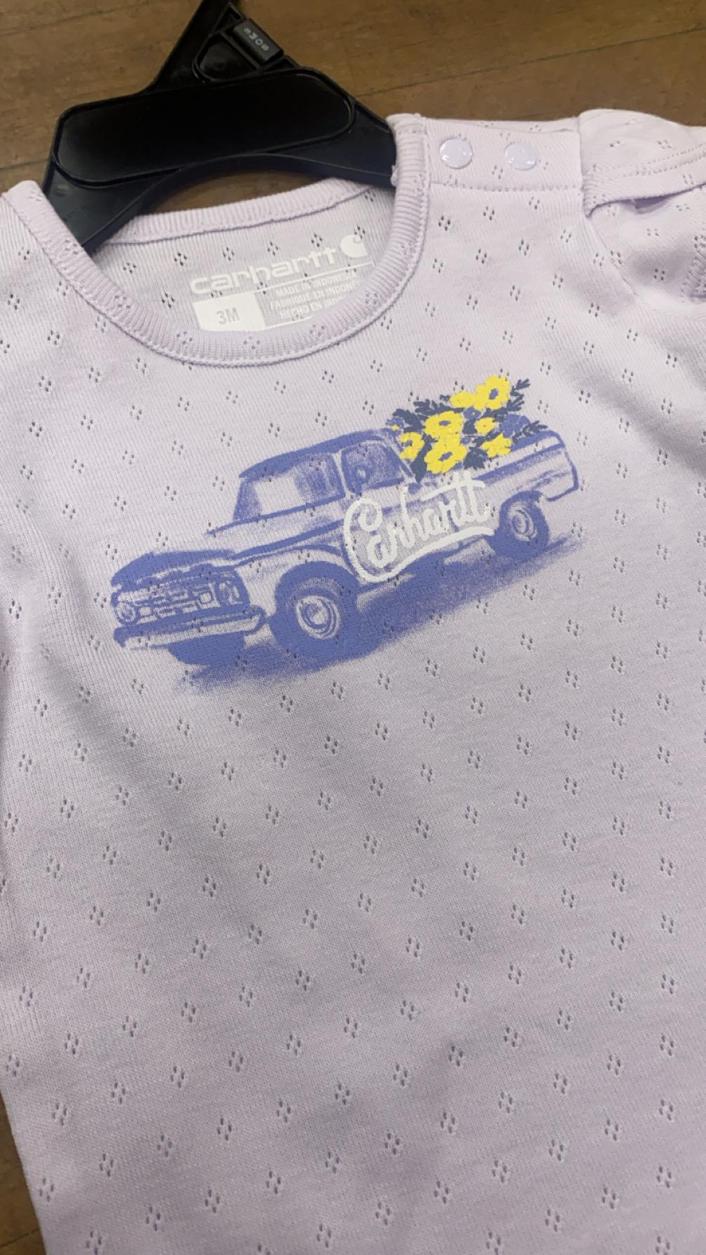 Carhartt Infant Girl's Short Sleeve Truck Onesie