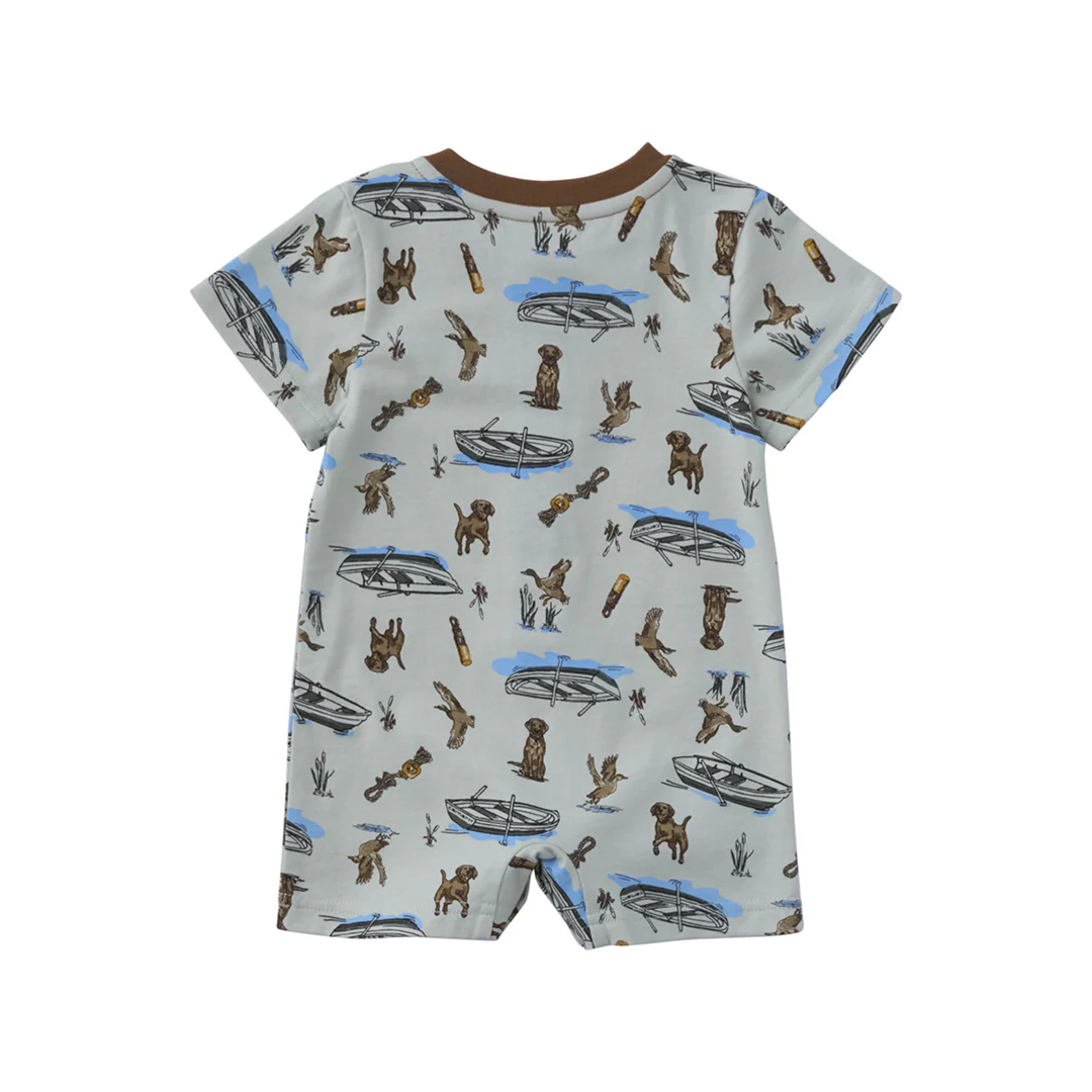 Carhartt Infant's Outdoor Short Sleeve Romper in Light Green - Image 2