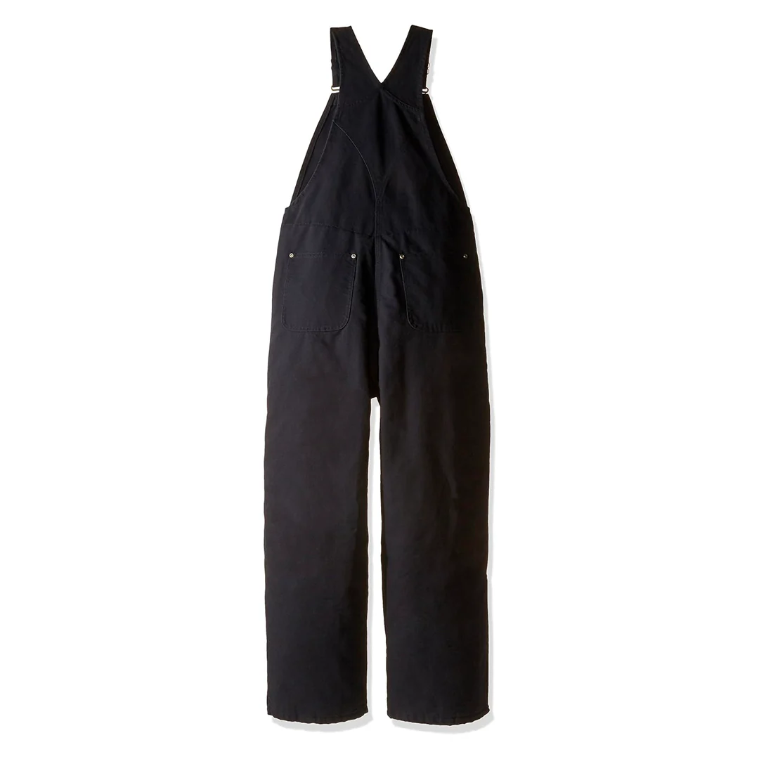 Carhartt Kid's Duck Quilt Lined Bib Overalls Black - Image 2