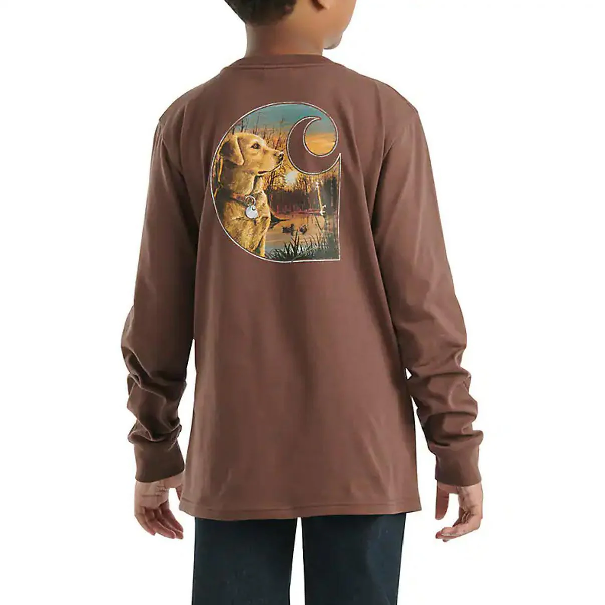 Carhartt Kid's /Toddlers Long Sleeve Graphic T-Shirt Chestnut - Image 2