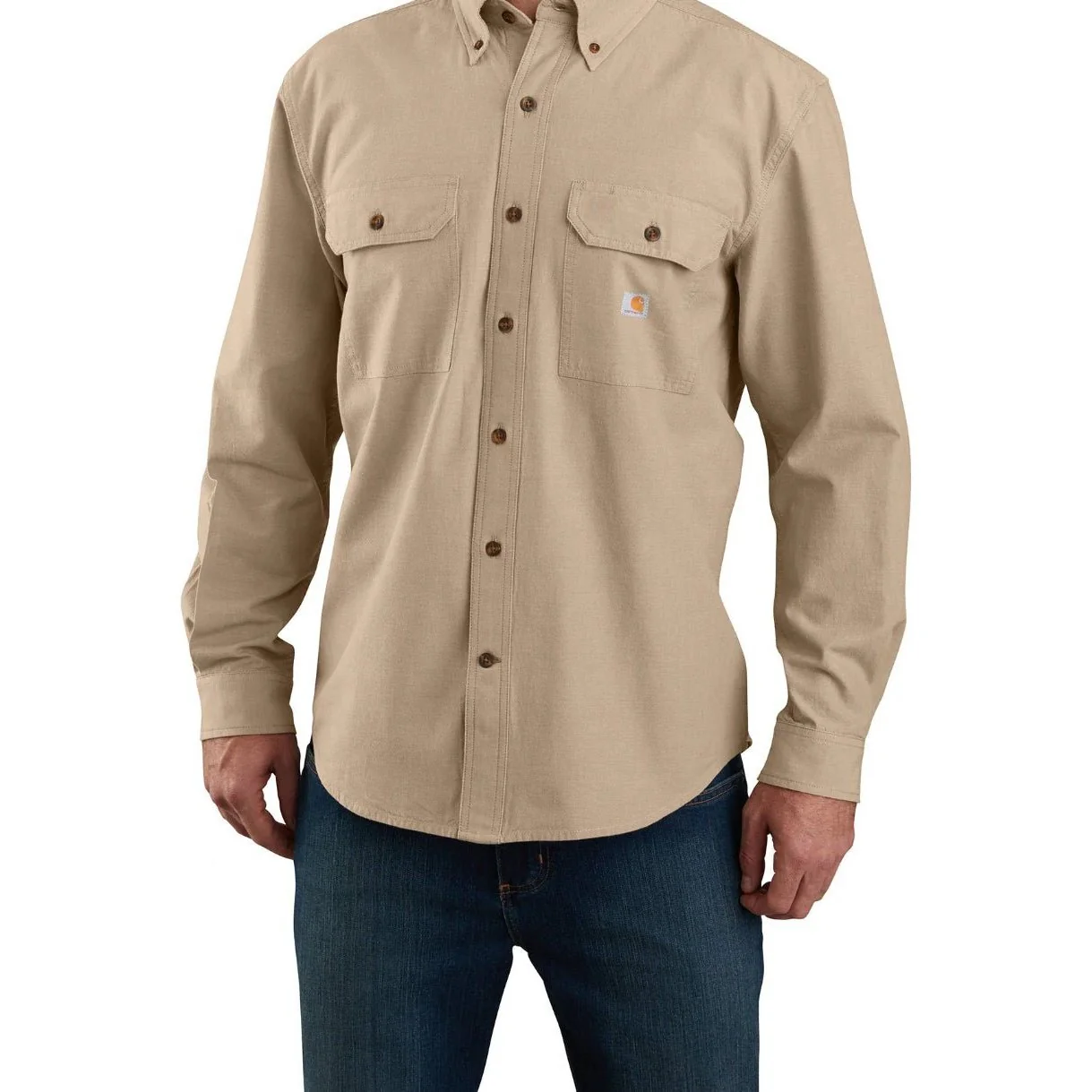 Carhartt Men’s Shirt Casual MidWeight Loose Fit Long Sleeve - Image 2