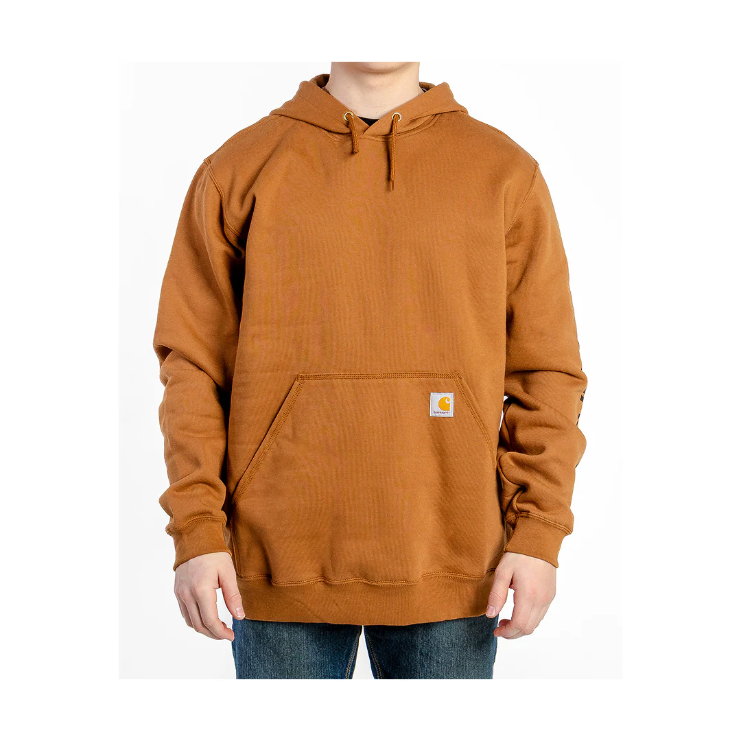 Carhartt Men's Hoodie Loose Fit Midweight Logo Sleeve Pullover - Image 12