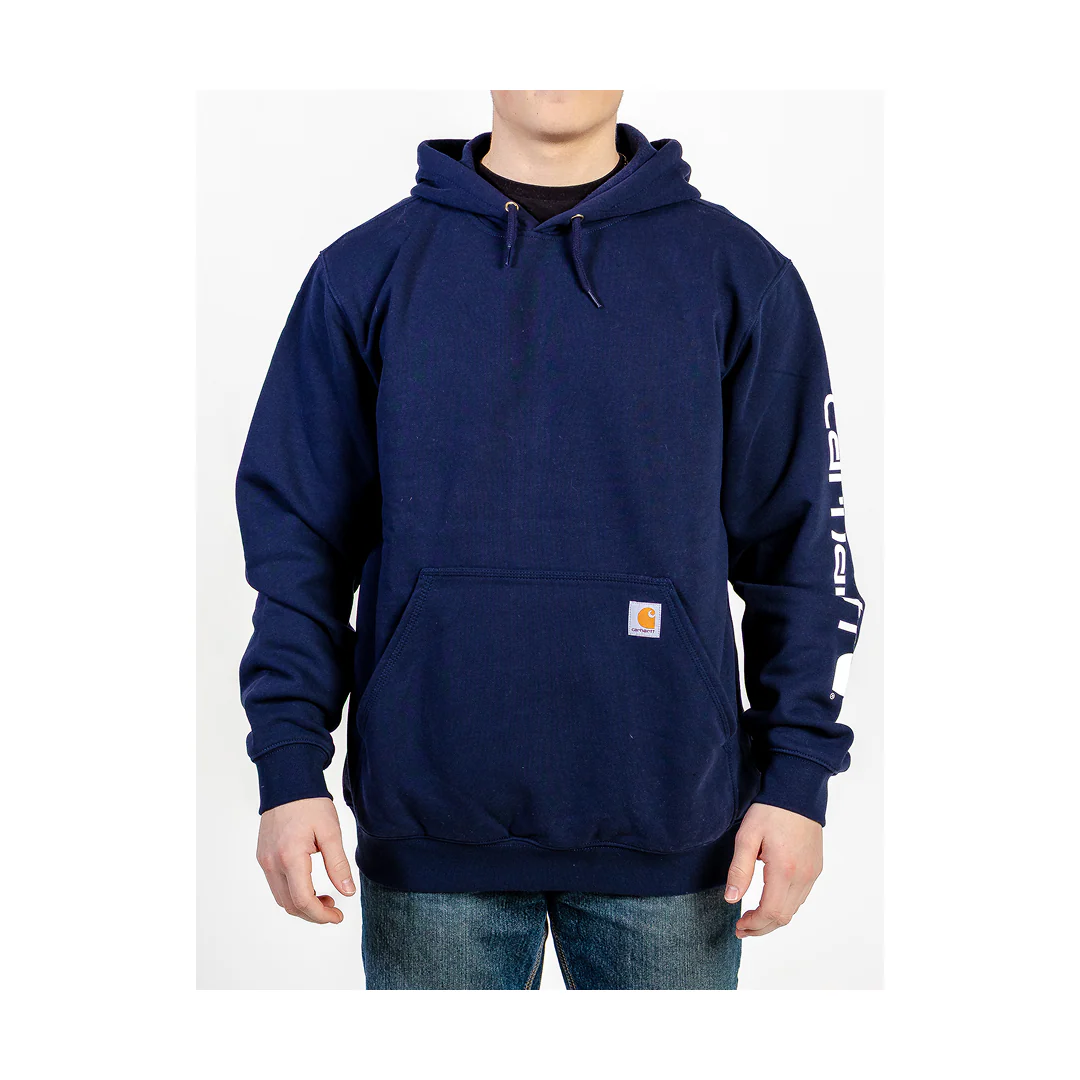 Carhartt Men's Hoodie Loose Fit Midweight Logo Sleeve Pullover - Image 6
